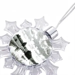 By The River Christmas Pendant (Transparent Snowflake)