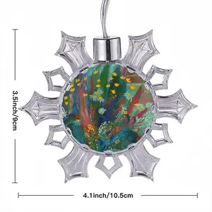 A Bouquet Of Wild Flowers In The Evening Christmas Pendant (Transparent Snowflake)