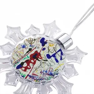 Flight Paths Christmas Pendant (Transparent Snowflake)