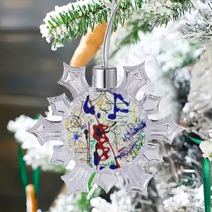 Flight Paths Christmas Pendant (Transparent Snowflake)