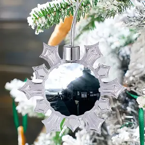 Far North Line Georgemas Station House Christmas Pendant (Transparent Snowflake)