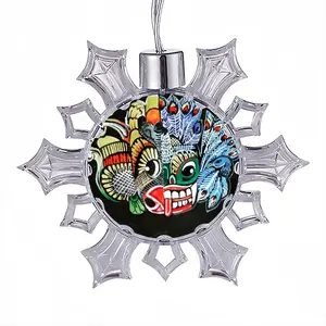 Two-Faced Demon Christmas Pendant (Transparent Snowflake)