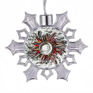 Aztec Sun Christmas Pendant (Transparent Snowflake)