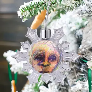 What Is The Question? Christmas Pendant (Transparent Snowflake)