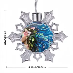 The Universe Inside Us Christmas Pendant (Transparent Snowflake)