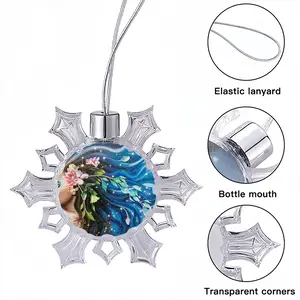 The Universe Inside Us Christmas Pendant (Transparent Snowflake)