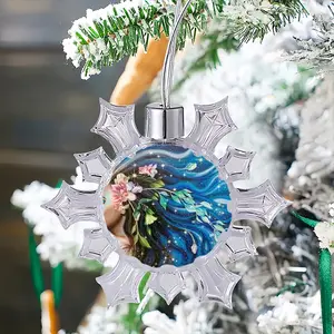 The Universe Inside Us Christmas Pendant (Transparent Snowflake)