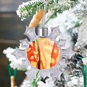 Color Game Christmas Pendant (Transparent Snowflake)