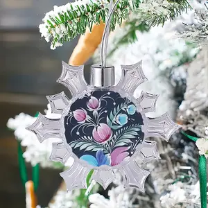 Night Pleasure Christmas Pendant (Transparent Snowflake)