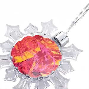 Blush Christmas Pendant (Transparent Snowflake)