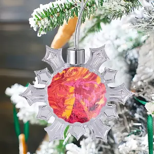 Blush Christmas Pendant (Transparent Snowflake)