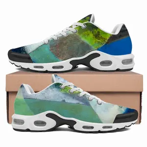 Men Green And Blue With Black And White Air TN-1 Running Shoes