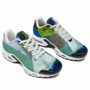 Men Green And Blue With Black And White Air TN-1 Running Shoes