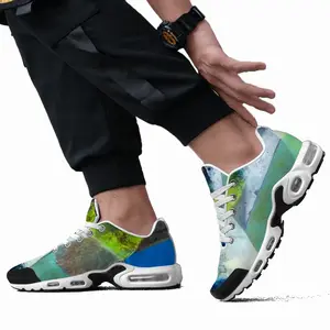 Men Green And Blue With Black And White Air TN-1 Running Shoes