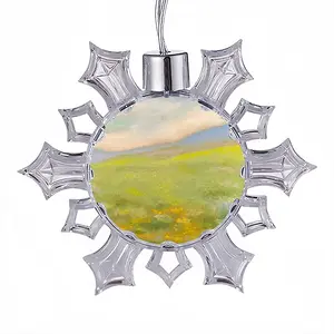 Flower Field Christmas Pendant (Transparent Snowflake)