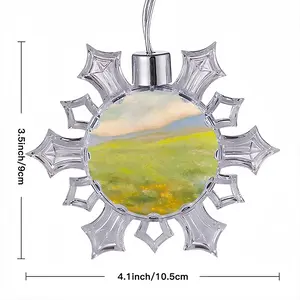 Flower Field Christmas Pendant (Transparent Snowflake)