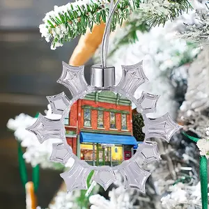 Veith Building Christmas Pendant (Transparent Snowflake)