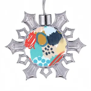 Impressionist Christmas Pendant (Transparent Snowflake)