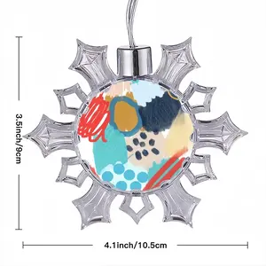 Impressionist Christmas Pendant (Transparent Snowflake)