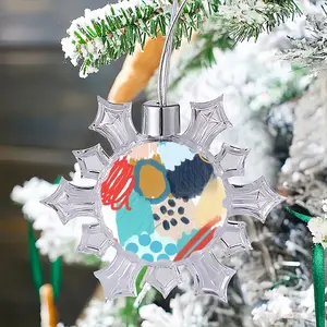 Impressionist Christmas Pendant (Transparent Snowflake)