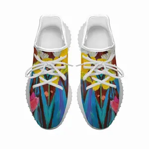 Men Yellow And White Tulips Y350V1 Casual Sneakers