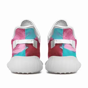 Men Bright Pink Peony Flower Acrylic Y350V1 Casual Sneakers