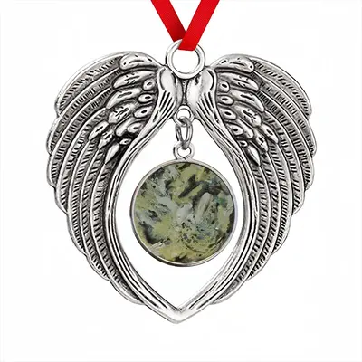 Yellow Mist Christmas Wings Pendant