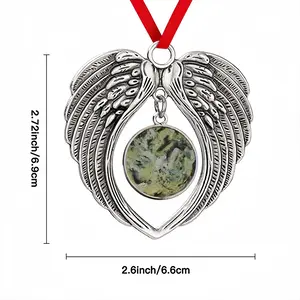 Yellow Mist Christmas Wings Pendant