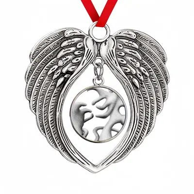 Amorphous Shapes Christmas Wings Pendant