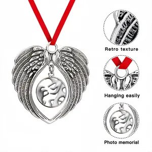 Amorphous Shapes Christmas Wings Pendant