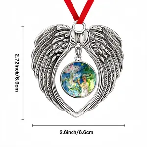 Boy With Bird Christmas Wings Pendant