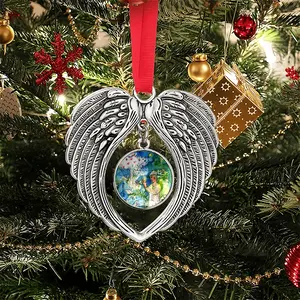 Boy With Bird Christmas Wings Pendant