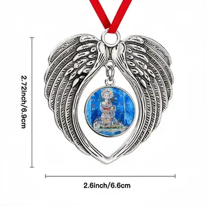 Madonna With Opened Mouth Christmas Wings Pendant