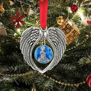 Madonna With Opened Mouth Christmas Wings Pendant