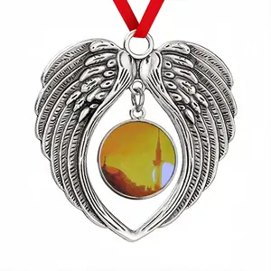 Sunset In Istanbul Christmas Wings Pendant