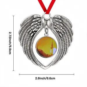 Sunset In Istanbul Christmas Wings Pendant