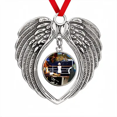 Upstairs Downstairs Christmas Wings Pendant