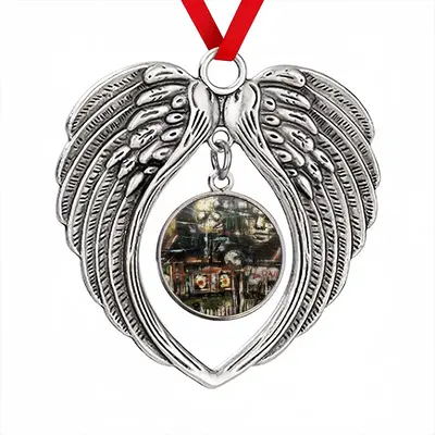 Family Joy Christmas Wings Pendant