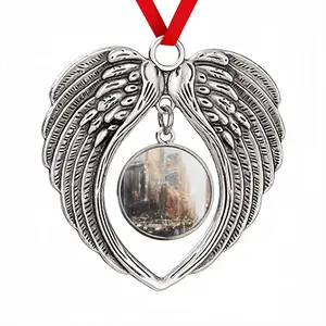 Busy Manhattan Christmas Wings Pendant