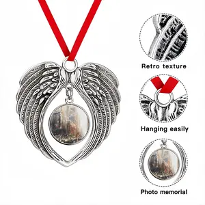 Busy Manhattan Christmas Wings Pendant