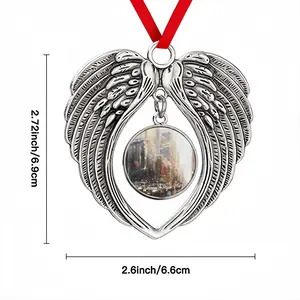 Busy Manhattan Christmas Wings Pendant