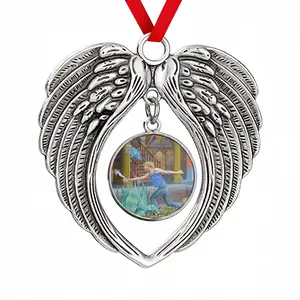 The Die Was Cast Christmas Wings Pendant