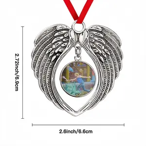 The Die Was Cast Christmas Wings Pendant