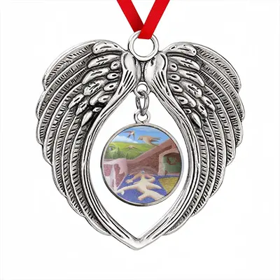 This Was Not Unusual Christmas Wings Pendant