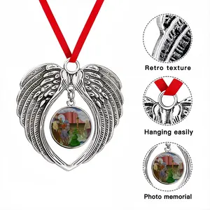 Along The Border Of Dream Christmas Wings Pendant