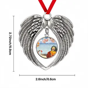 Fear Of Clowns Christmas Wings Pendant