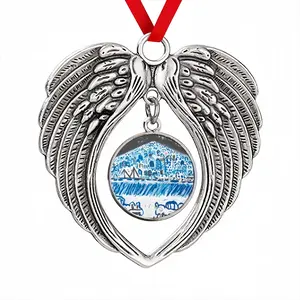 Meanwhile In Lisbon Christmas Wings Pendant