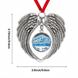 Meanwhile In Lisbon Christmas Wings Pendant