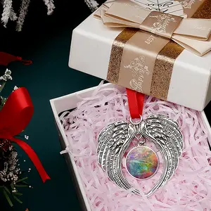 World Of Red Christmas Wings Pendant