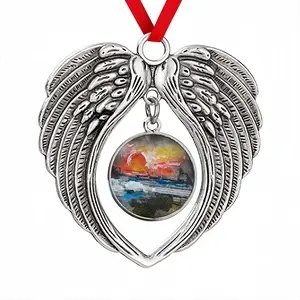 Sunset Christmas Wings Pendant